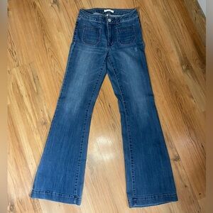 Dex Women's Dark Blue Flare Jeans